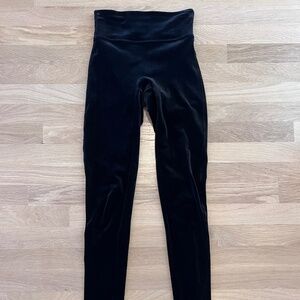 Worn Once! Spanx Velvet Leggings, Color Black, Size XS